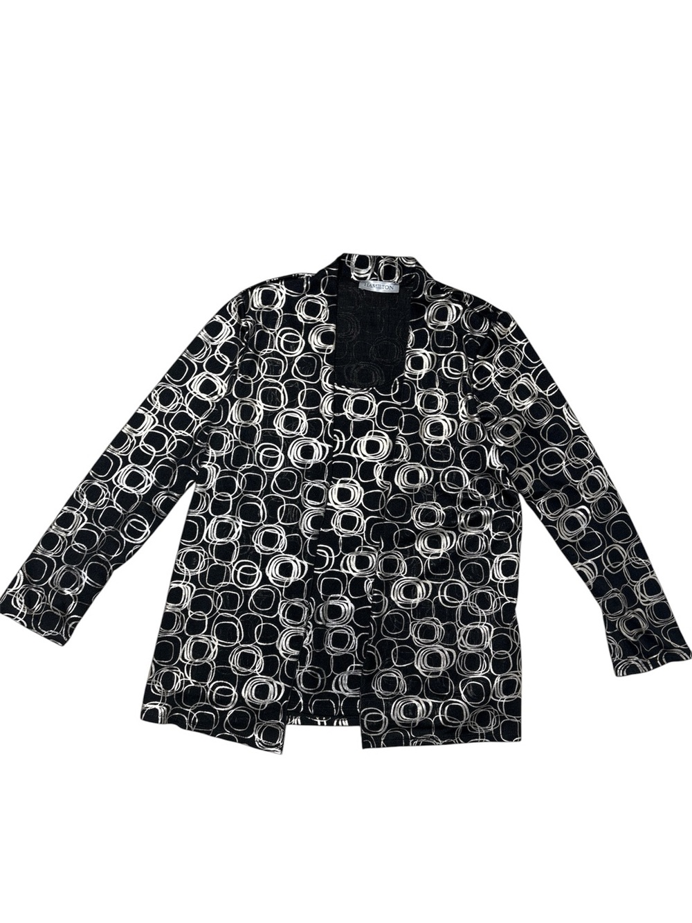 ⭐️ Hamilton Black & Gold Circular-Print Top- size Medium